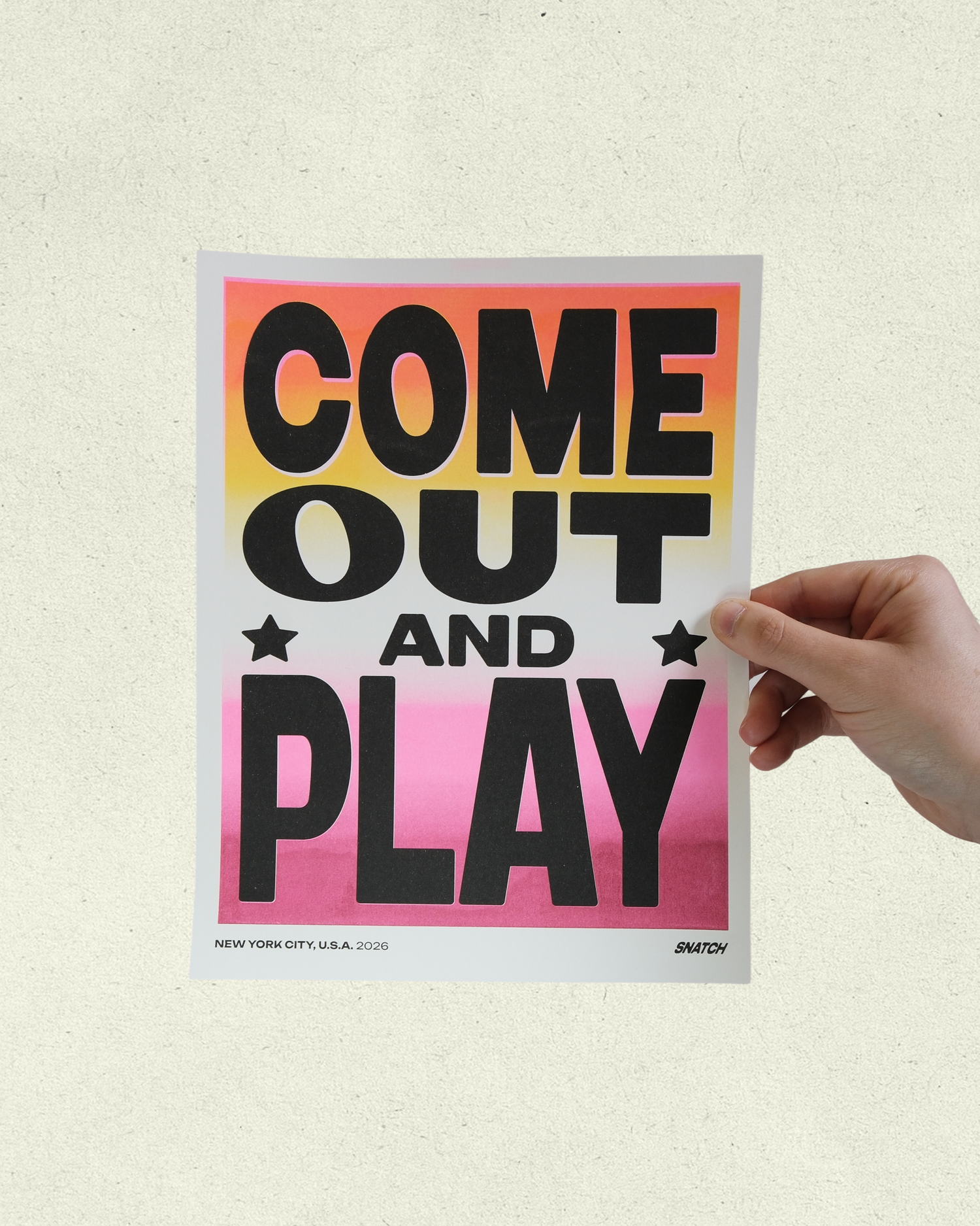 Come Out and Play: Risograph Print