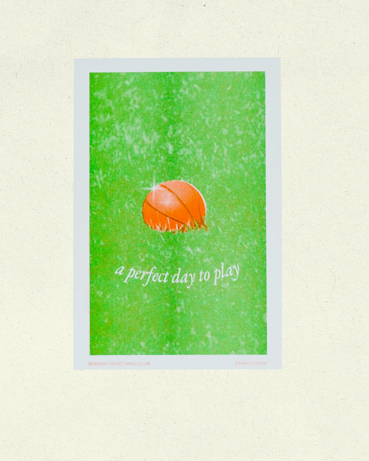 Perfect Day To Play Risograph Print, March 2026
