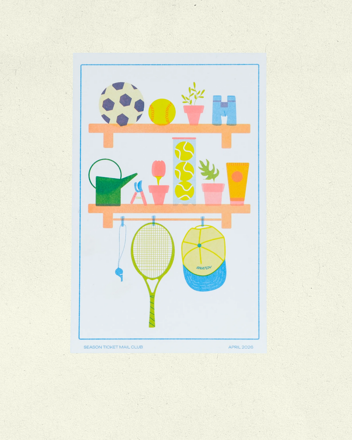 Garden Shed Risograph Print, April 2026